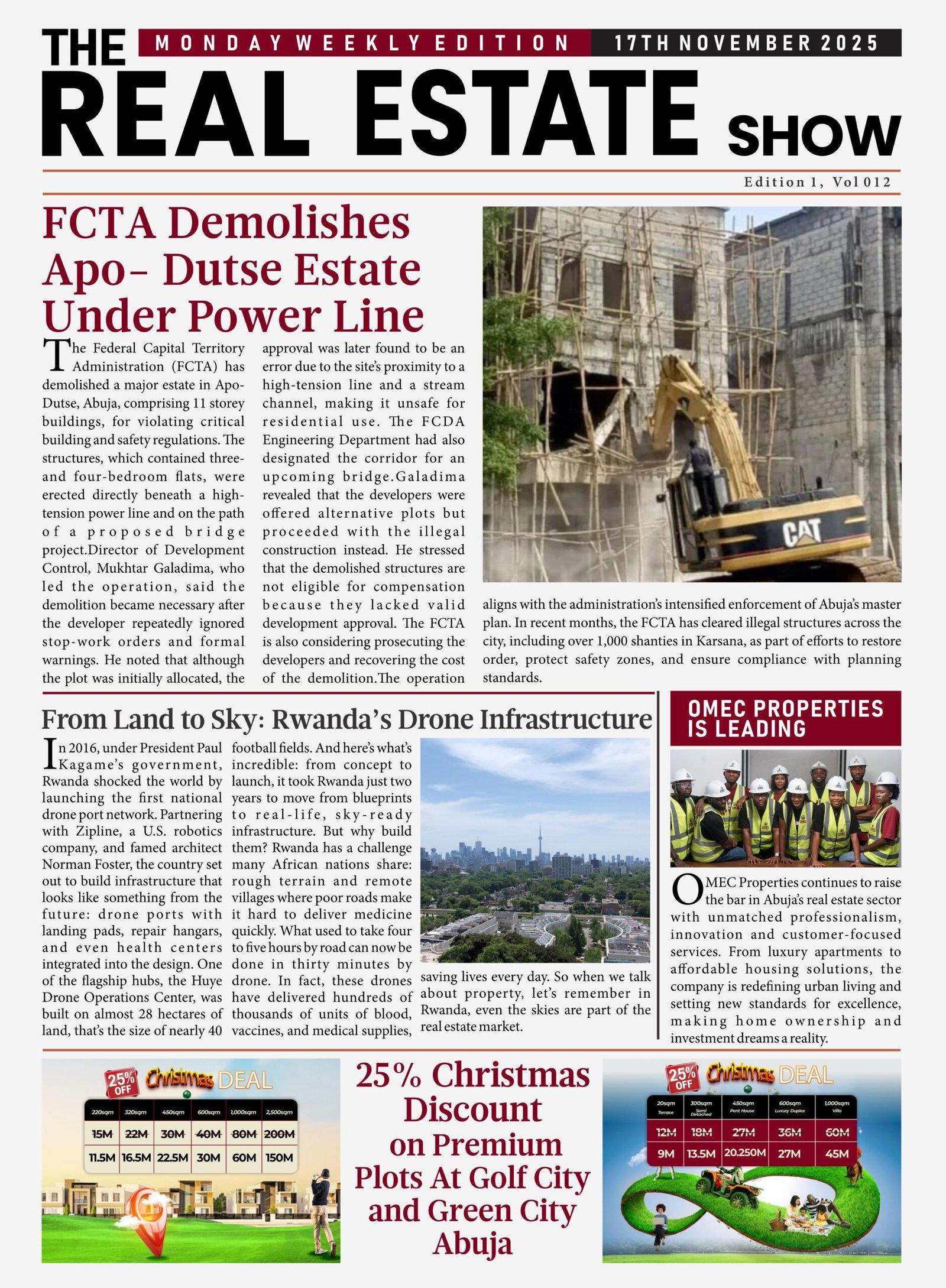 FCTA Demolishes Apo-Dutse Estate Under Power Line