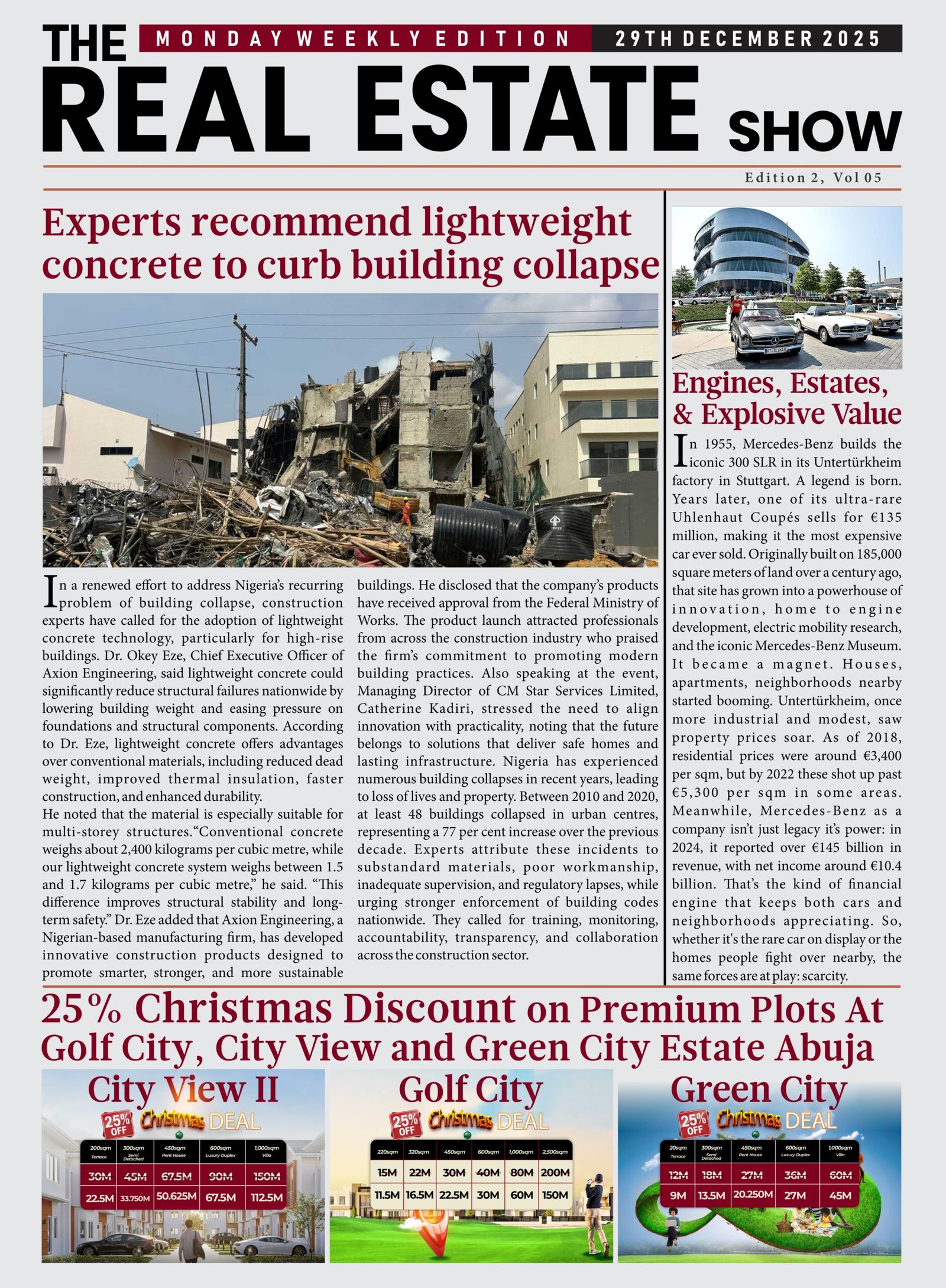 Experts Recommend Lightweight concrete to Curb Building Collapse