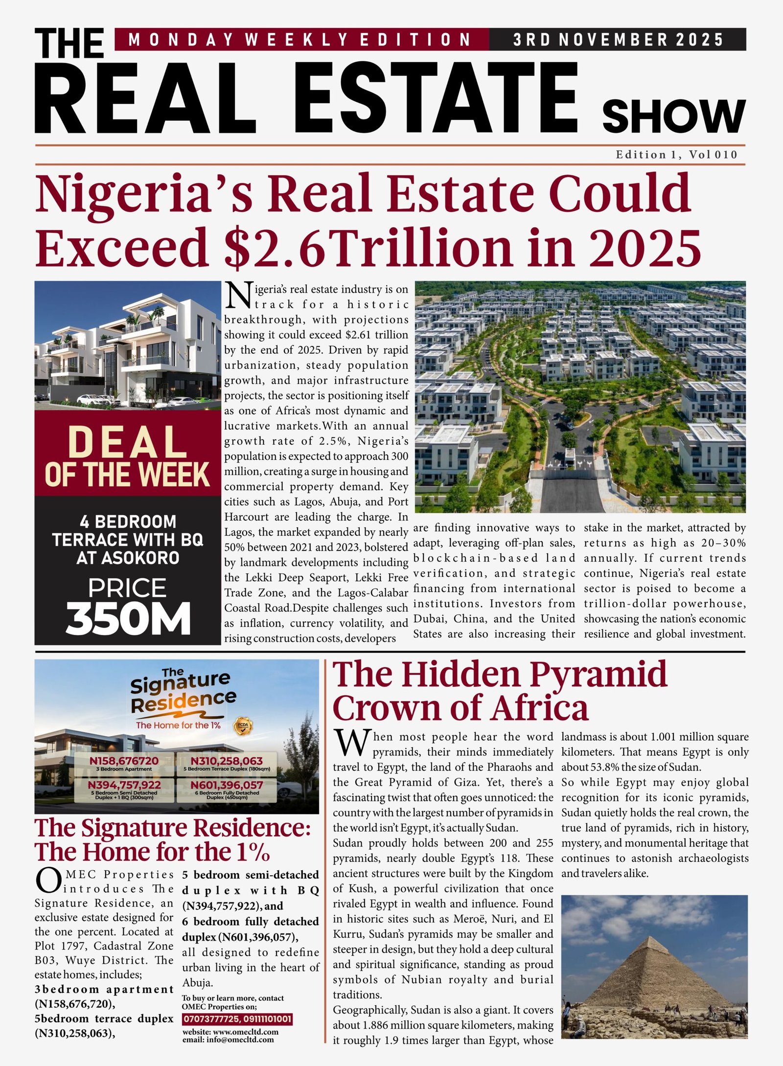 NIGERIA's Real Estate could exceed $2.6Trillion in 2025